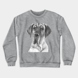 Black and White Great Dane Crewneck Sweatshirt